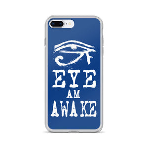 EYE AM AWAKE BLUE iPhone Case
