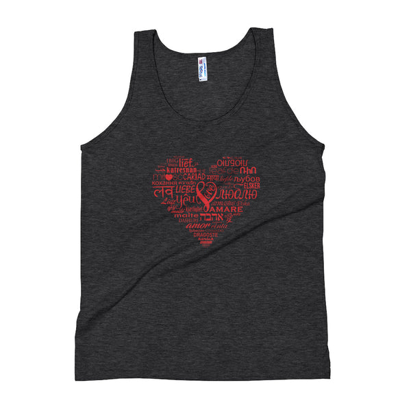 LOVE LANGUAGES RED Unisex Tank Top