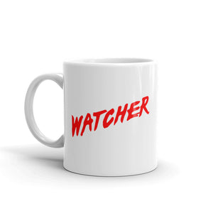 WATCHERS White glossy mug